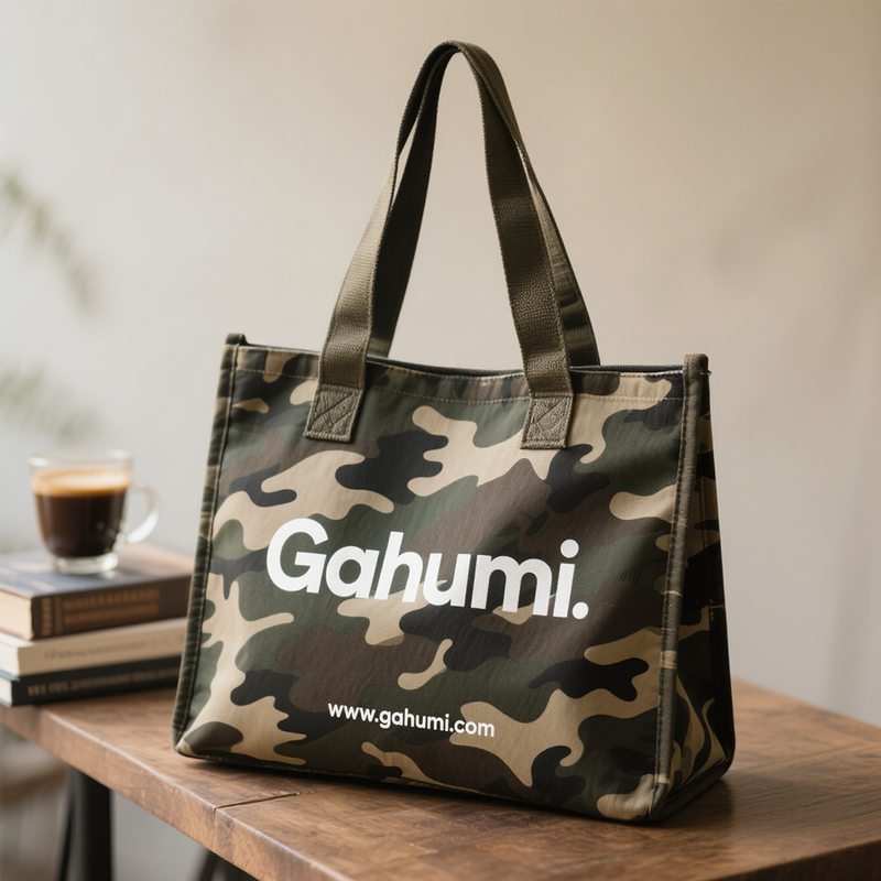 Gahumi Camouflage canvas tote bag-10